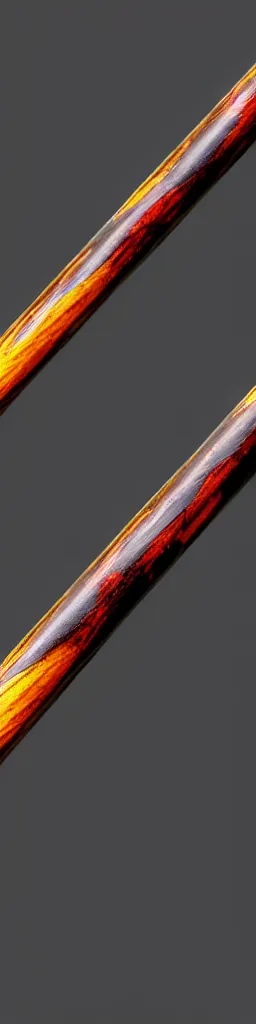 Image similar to single wooden long straight thin ninja fighting staff with oriental ornaments, weapon, highlight, vertical, centred, highly symmetric, sci - fi, fantasy, japan, dnd, close shot, bright uniform background, directional lighting, digital art, hyperrealism, award winning, 8 k