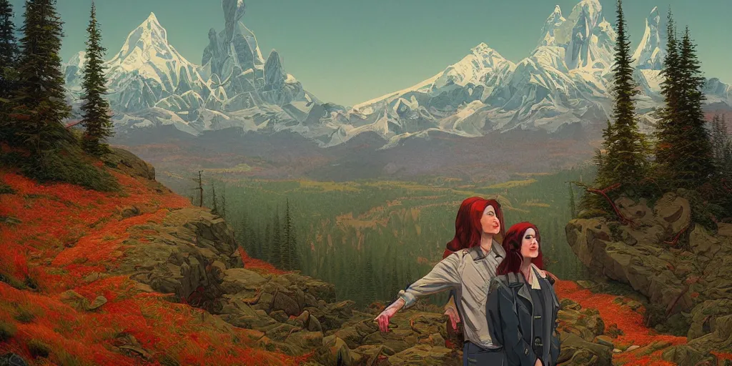 Prompt: Twin Peaks artwork by Michael Whelan and Tomer Hanuka, Karol Bak, from scene from Twin Peaks, clean, full of details, by Makoto Shinkai and thomas kinkade, Matte painting, trending on artstation, vibrant deep colors, sharp