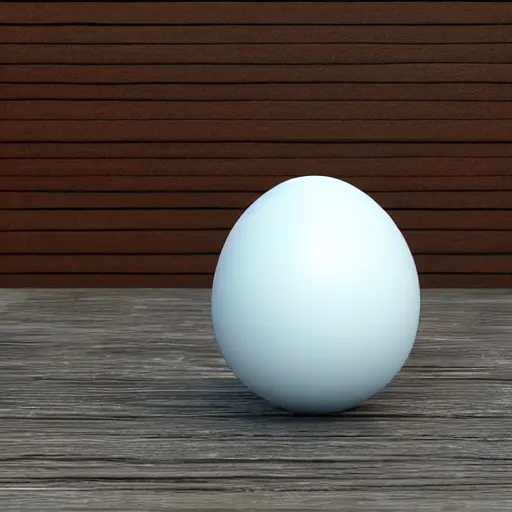 Prompt: An egg on a table, Cinema4D render, high detail, 4K, depth of field, volumetric lighting