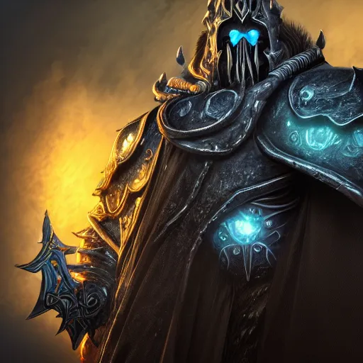 A ultra detailed illustration of Arthas lich king, by