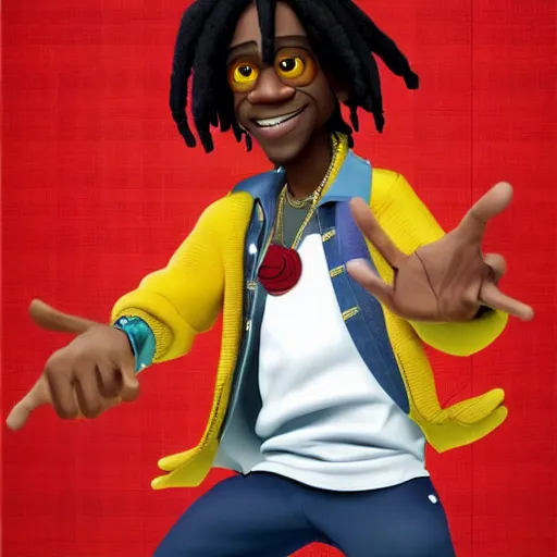 Image similar to Rapper Chief Keef Seen I’m Pixar animated movie up 4k quality super realistic