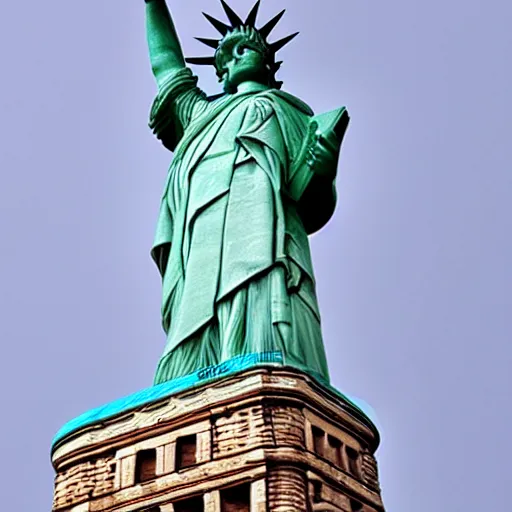 Prompt: a male statue of liberty