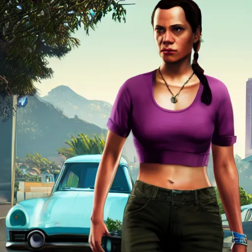 Image similar to emily willis as a character in gtav