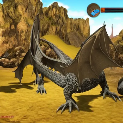 Prompt: science - based dragon mmo videogame
