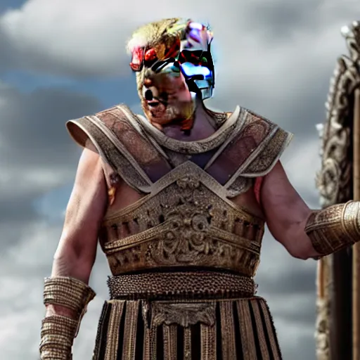 Image similar to still of Donald Trump as Maximus in Gladiator remake 2029