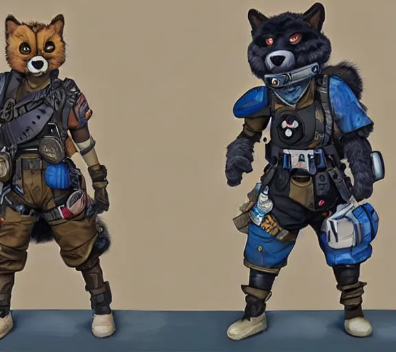 Prompt: furries in apex legends