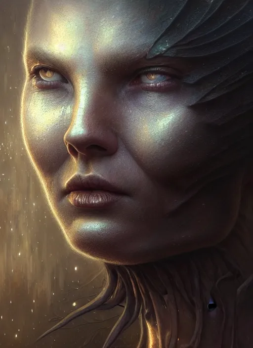 Prompt: closeup portrait shot of a dystopian person in a scenic dystopian environment, intricate, elegant, highly detailed, centered, digital painting, artstation, concept art, smooth, sharp focus, illustration, artgerm, tomasz alen kopera, peter mohrbacher, donato giancola, joseph christian leyendecker, wlop, boris vallejo