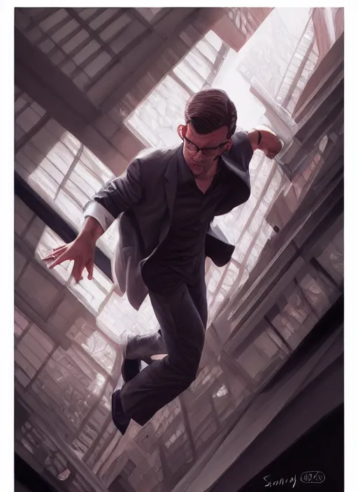 Image similar to high angle photo of ends watson in the style of stefan kostic, realistic, sharp focus, 8 k high definition, insanely detailed, intricate, elegant, art by stanley lau and artgerm