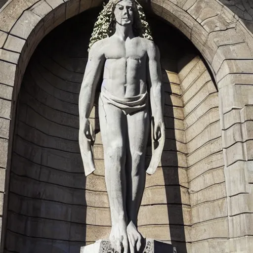 Image similar to giant concrete statue of Christ on a cross