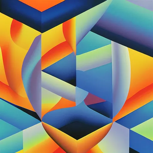 Prompt: geometric by shusei nagaoka, david rudnick, airbrush on canvas, pastell colours, cell shaded, abstract detialed