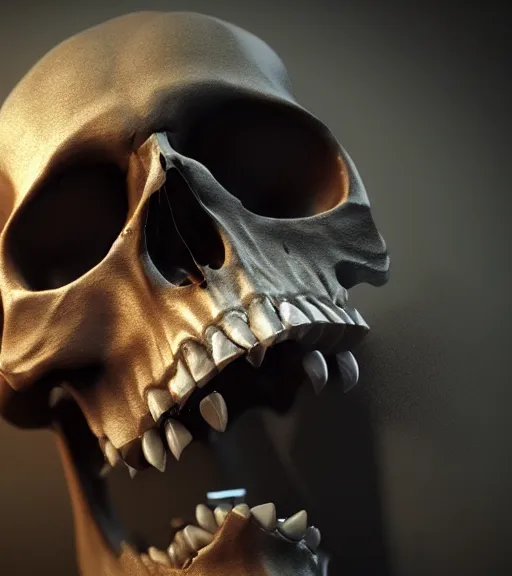 Prompt: skull, unreal engine 5, octane render, trending on artstation