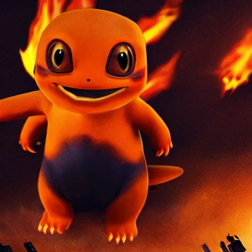Prompt: charmander as tom cruise movie still, cinematic, photorealistic, extreme detail, sharp focus, 8 k, intricate, hyper detailed, realistic, cinematic lighting