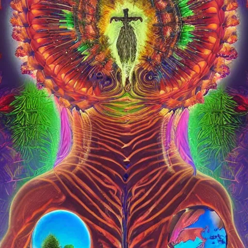 Image similar to being a self aware consciousness. This the unity and being one with nature. Nature and the land is one. It is one thing. You have all this tribal in you that’s causing this separation and split. The other that’s within you, this is one, and so it feels good. It’s coming into form.