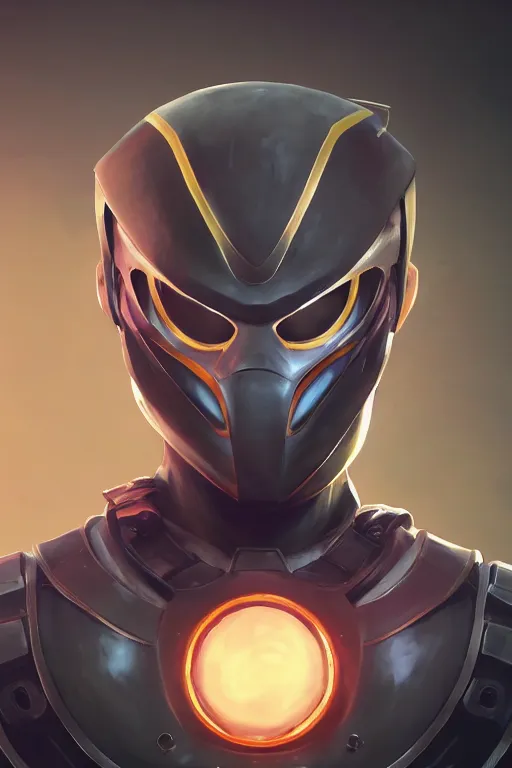 Image similar to epic mask helmet robot ninja portrait stylized as fornite style game design fanart by concept artist gervasio canda, behance hd by jesper ejsing, by rhads, makoto shinkai and lois van baarle, ilya kuvshinov, rossdraws global illumination radiating a glowing aura global illumination ray tracing hdr render in unreal engine 5