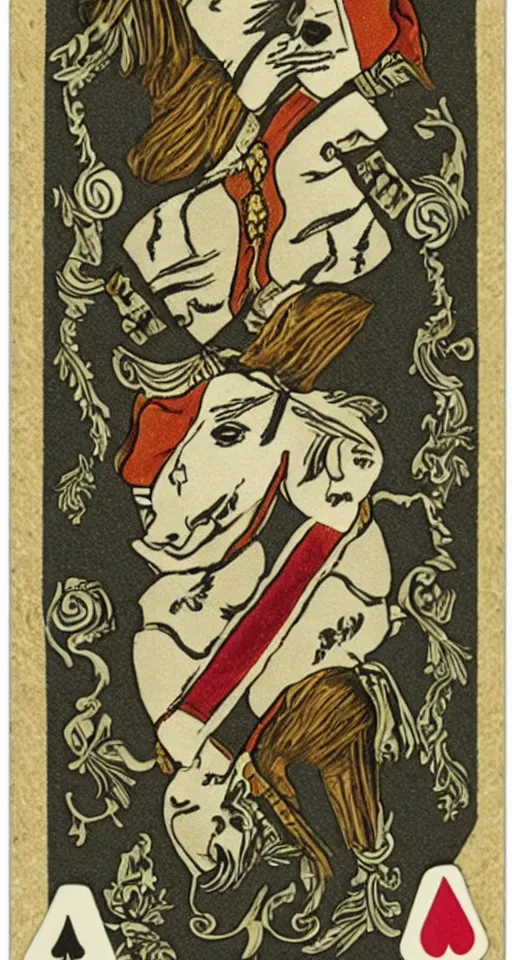 Image similar to horse, playing card back