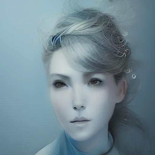 Image similar to the portrait of a blueberry that resembles an absurdly beautiful, graceful, elegant, sophisticated irene girl, an ultrafine hyperdetailed illustration by kim jung gi, irakli nadar, intricate linework, bright colors, octopath traveler, final fantasy, unreal engine 5 highly rendered, global illumination, radiant light, detailed and intricate environment