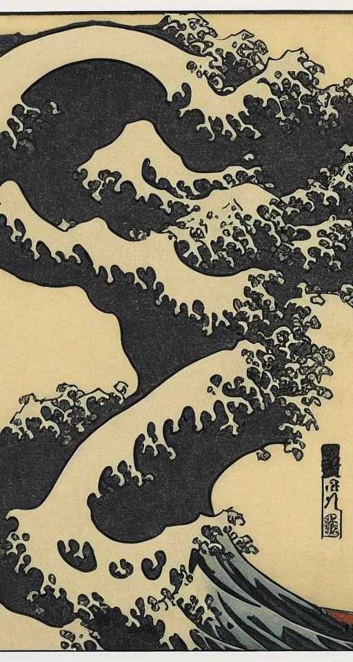 Prompt: hokusai : : steps leading up to a tmple : : japanese style : : black ink