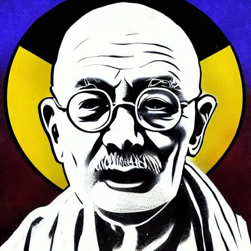 Image similar to ghandi by gta artwork