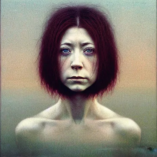 Image similar to alyson hannigan with short hairs by beksinski