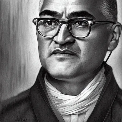 Image similar to amazing lifelike award winning pencil illustration of father oscar Romero trending on art station artgerm Greg rutkowski alphonse mucha cinematic