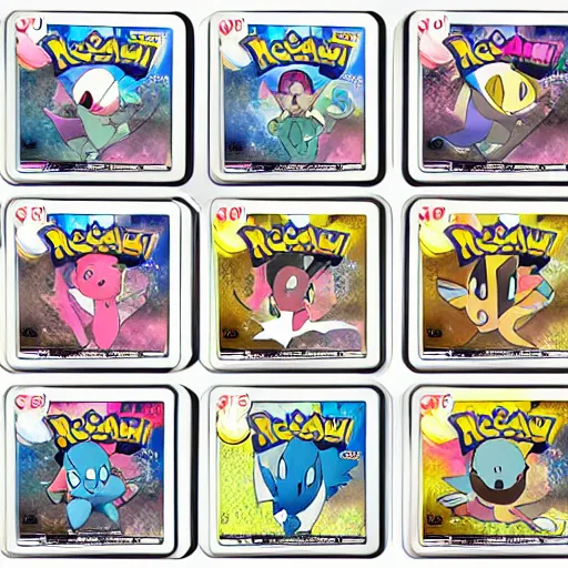 Image similar to pokemon cards with snooki, joe biden, nicki minaj, kim kardashian, osama bin laden, pokemon anime style, hd 8k image high detail, at target