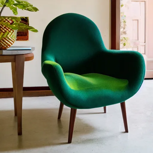 Image similar to armchair in the shape of an avocado