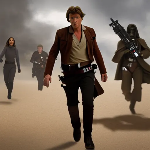 Prompt: Film still of Han Solo, from Doctor Who (2005-2010)