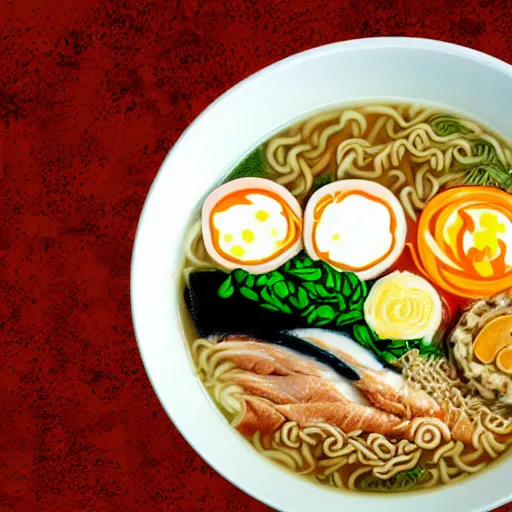 Image similar to Bowl of ramen in the style of a comic book