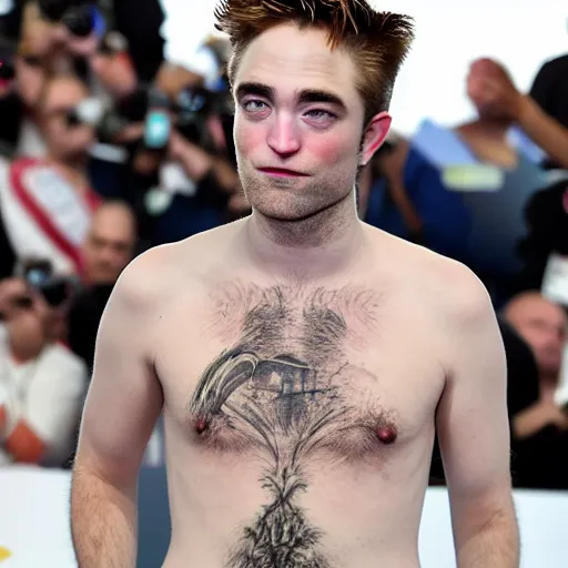 Prompt: robert pattinson as a merman