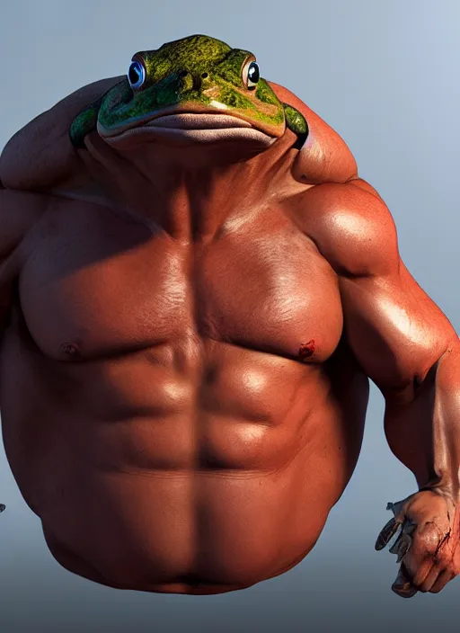 Prompt: muscle toad, concept art,artstation,8k,ultra hd detaling