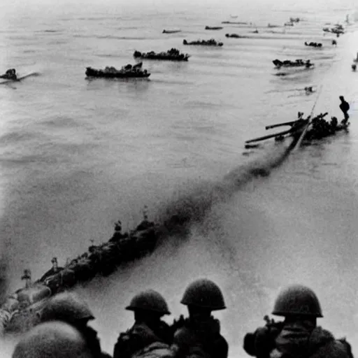 Image similar to the d - day, by robert capa,