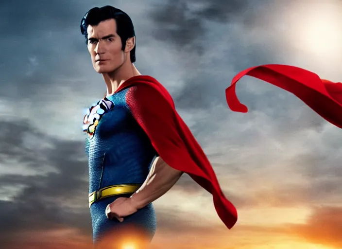 Image similar to film still of superman as a!!! skinny very skinny skinny slim weak man!!! in the new superman movie