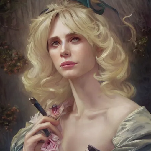 Prompt: a fantasy style portrait painting of rachel lane / alison brie / sally kellerman hybrid in the style of francois boucher oil painting unreal 5 daz. rpg portrait, extremely detailed artgerm greg rutkowski alphonse mucha