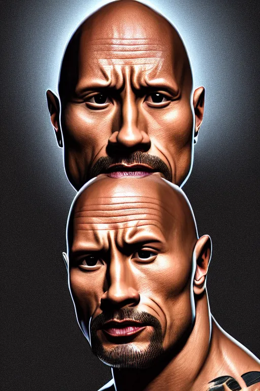 Prompt: a beautiful Dwayne Johnson portrait, with a brilliant, impossible striking big organic matter subsurface scattering material headpiece, clothes entirely made out of organic subsurface scattering material, symmetrical, dramatic studio lighting, rococo, baroque, jewels, asian, hyperrealism, closeup, D&D, fantasy, intricate, elegant, highly detailed, digital painting, artstation, octane render, 8k, concept art, matte, sharp focus, illustration, art by Artgerm and Greg Rutkowski and Alphonse Mucha