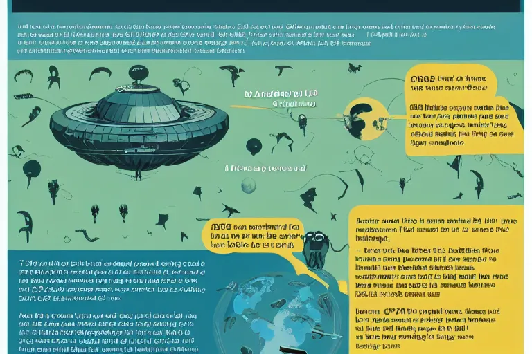 Image similar to infographic about aliens and where to find them