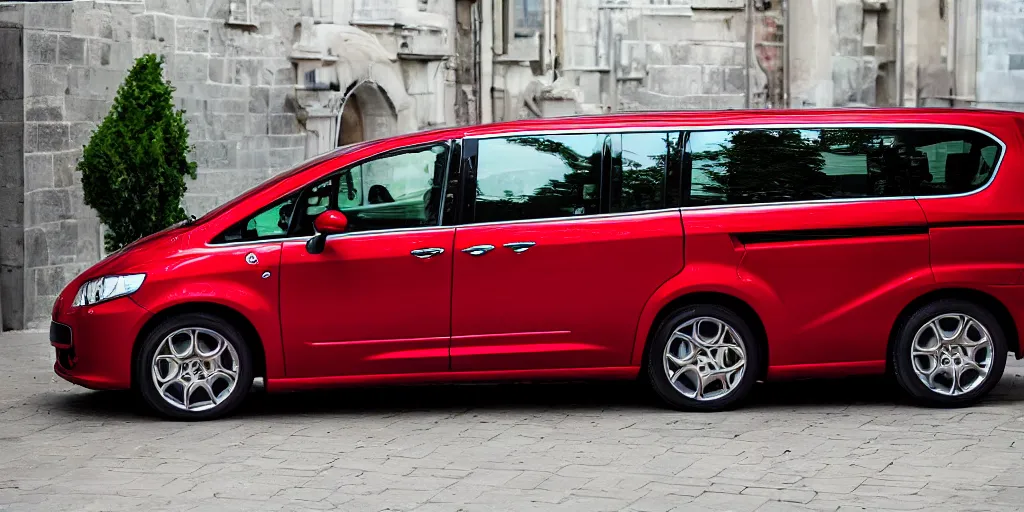 Image similar to “Alfa Romeo Minivan, red”