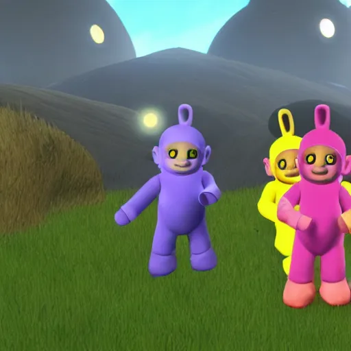 Image similar to teletubbies in half - life 2