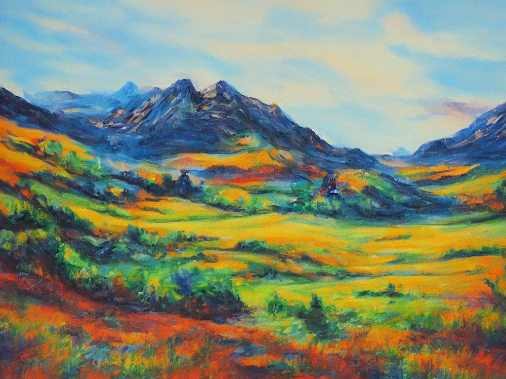 Prompt: a beautiful landscape painting by carly rae jepsen, trending on arstation