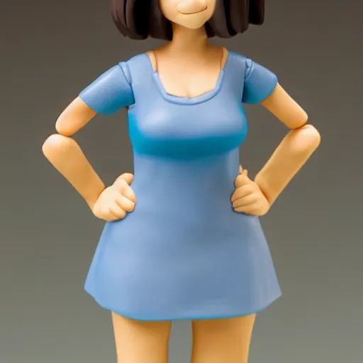 Prompt: Tina Belcher figure Made of clay