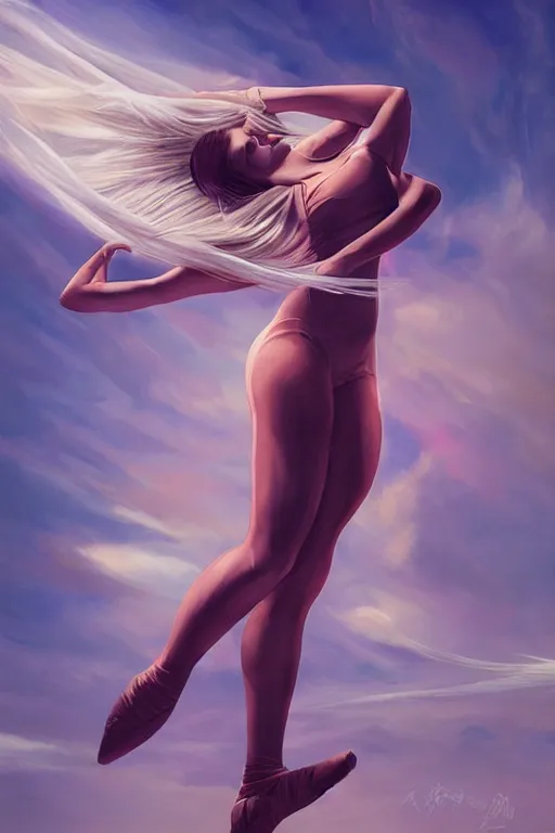 Prompt: dancer in the wind by artgerm, retrofuturism, reimagined by industrial light and magic