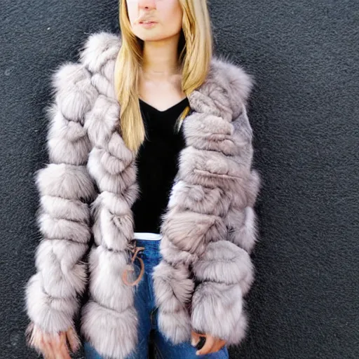 Image similar to fur coat