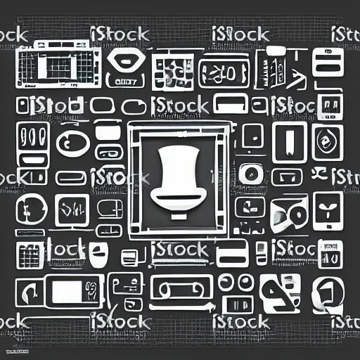 Image similar to vector art abstract modern tech icon on white