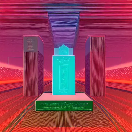 Image similar to emerald tablets of thoth by beeple hieroglyphic grimoire