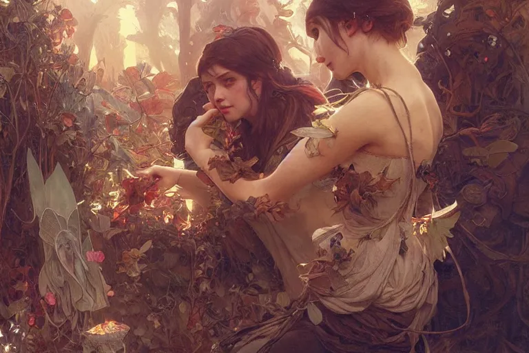 Image similar to painting of transcommunication, ultra realistic, concept art, intricate details, eerie, highly detailed, photorealistic, octane render, 8 k, unreal engine. art by artgerm and greg rutkowski and alphonse mucha