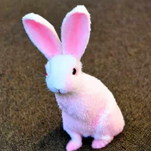 Image similar to an adorable pink bunny creature