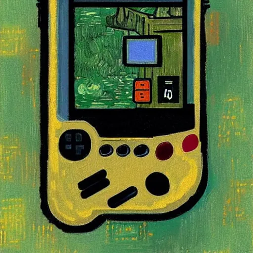 Image similar to gameboy by vincent van gogh