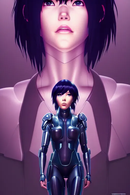 Image similar to weta disney pixar movie still portrait photo of ghost in the shell anime : : as motoko kusanagi by pixar : : by ilya kuvshinov, rossdraws, artgerm, maxim cover, octane render, 3 d, volumetric lighting, anti aliasing, raytracing : :