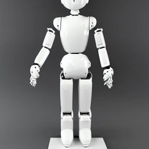 Prompt: 'white ceramic humanoid robot male'