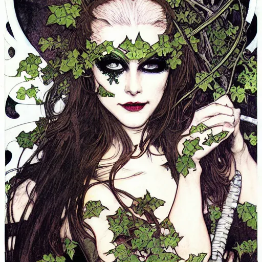 a beautiful painting of poison ivy dressed as a | Stable Diffusion ...