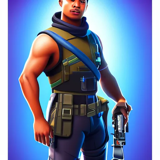 Image similar to lt. john liama from fortnite game, hyper detailed masterpiece, digital art painting, hyper realism aesthetic